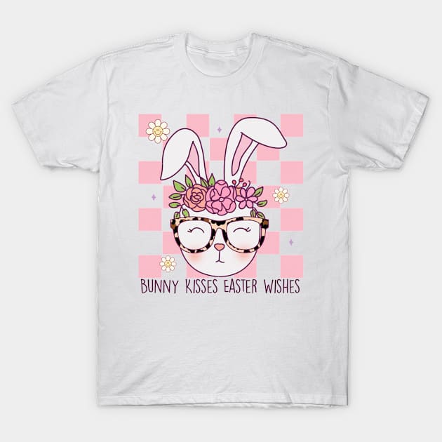 Bunny Kisses Easter Wishes T-Shirt by aprilio